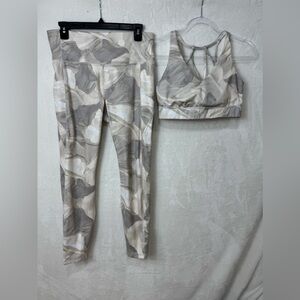 Gray and Cream Activewear Set All in motion Size M